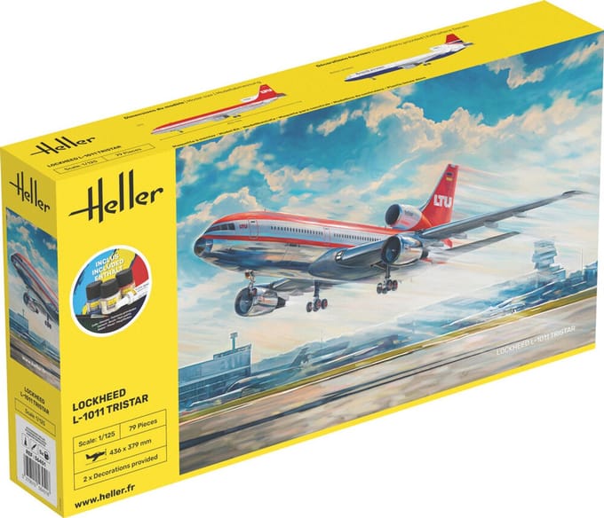Heller Modelbouwpakket Vliegtuigen - 56451 Lockheed L-1011 Tristar - Vliegtuig - Starter Kit Plastic - 1:125 - Modelbouw