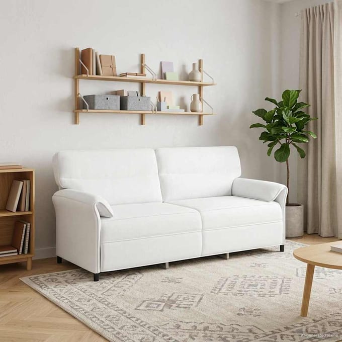 vidaXL - Bank - 100% - polyester - metalen - frame - MDF, - Multiplex