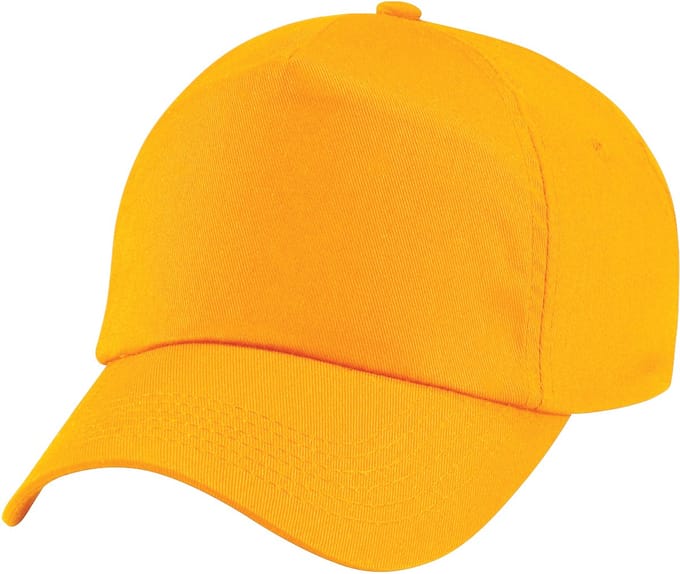 Beechfield Unisex Plain Original 5 Panel Baseball Cap (Pakket van 2) (Goud)