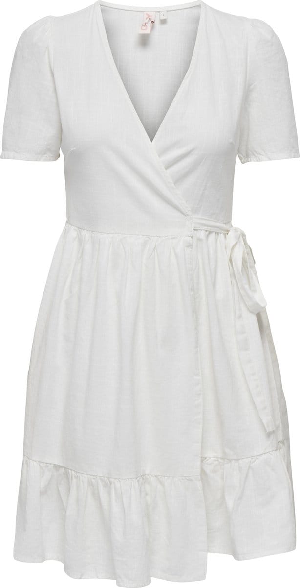 ONLY ONLLIVA SS WRAP DRESS WVN Dames Jurk - Maat L
