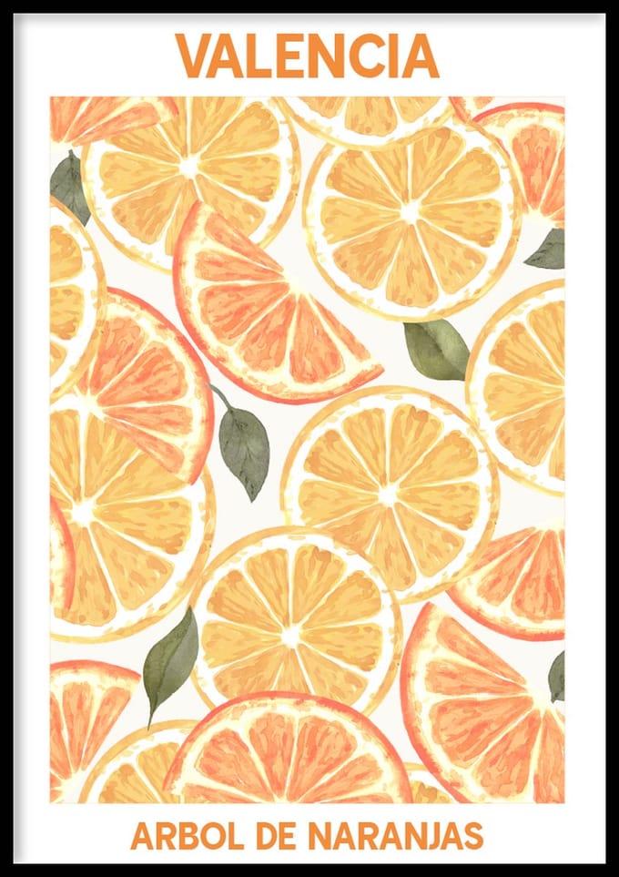Poster Valencia - Home poster - 30x40 cm - Exclusief lijst - WALLLL