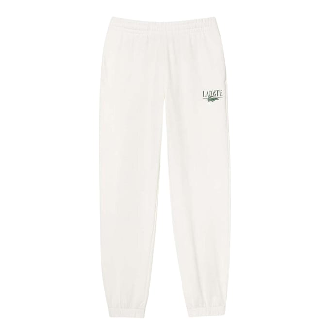Lacoste Dames/Dames Sweatbroek Met Geborduurd Logo (Crème)