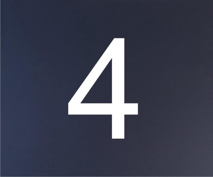 Mat aluminium huisnummerbord voordeur 20x15cm ALM08