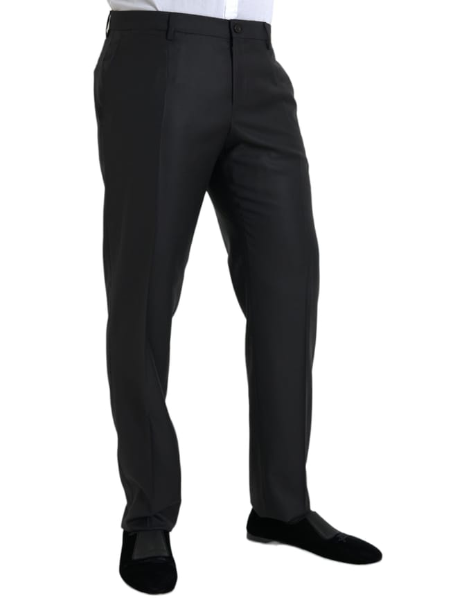 Classic Fit Broek Effen Zwart