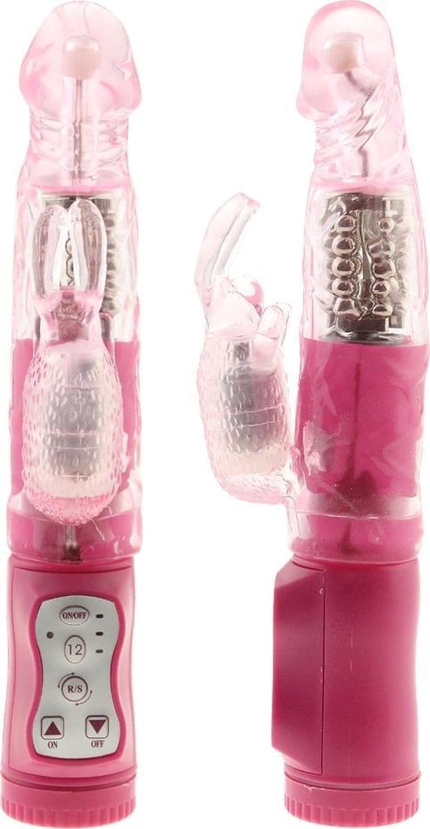 Rabbit vibrator - tarzanvibrator - clitoris en inwendige stimulatie - vibrating bunny vibrator - pink