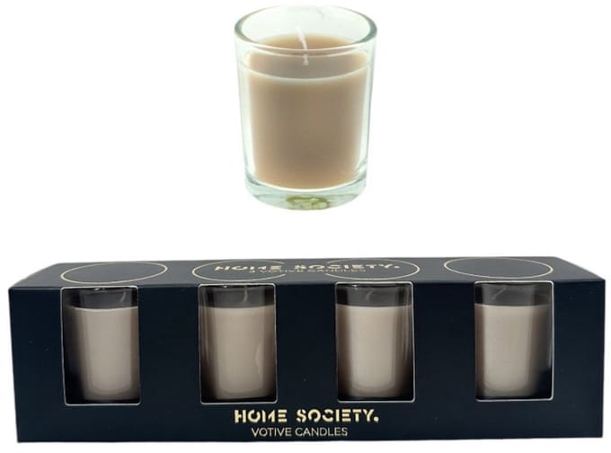 Home Society Votive Candles Taupe