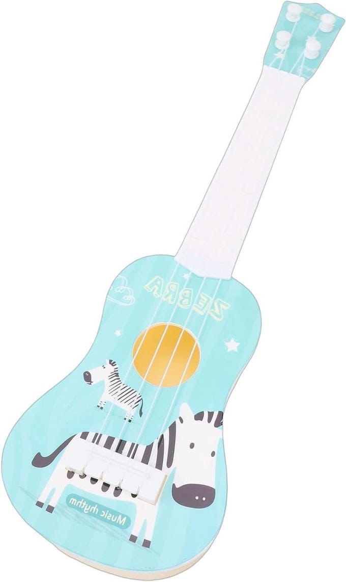 Kinderukelele - Speelgoed Gitaar - Muziek Leren - Functionele Snaren - 37 x 12 x 4 cm - Blauw