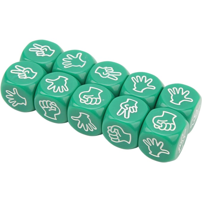 10 Stuks Dobbelstenen Set 6-zijdig Waterdicht Antioxidant Vinger Raden Spel Dobbelstenen voor Bordspel Educatie blue