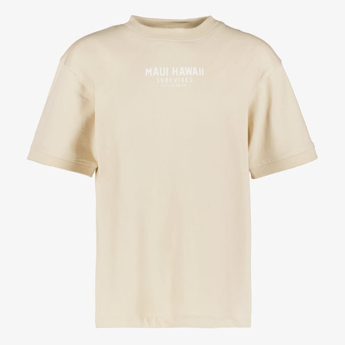 Unsigned jongens T-shirt beige - Maat 170