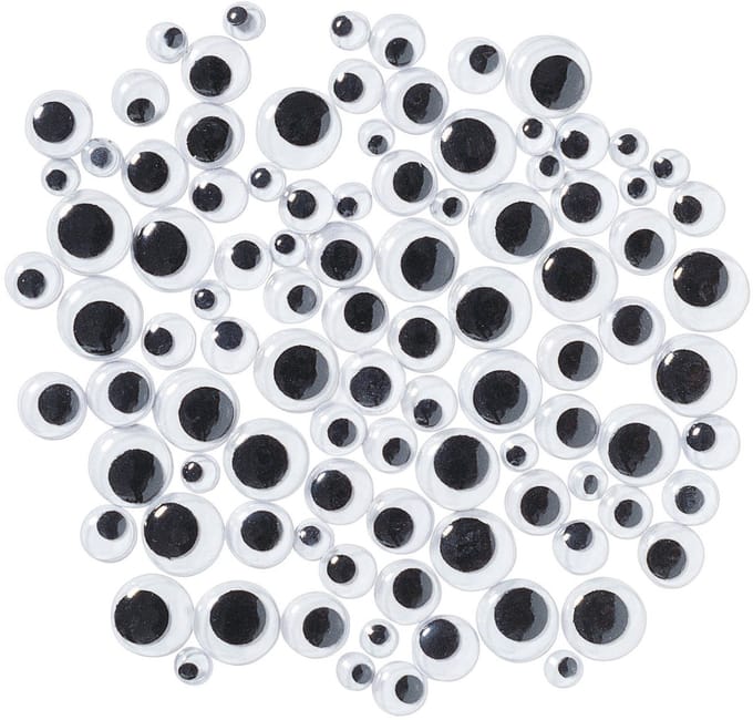 Wiebelogen | Zelfklevend | 3-15 mm | Assorti | 100 stuks
