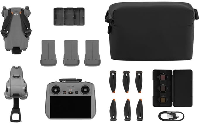 Mini 5 Pro Fly More Combo met DJI RC 2, drone met camera, 1" CMOS, 4K-drone voor beginners met omnidirectionele obstakeldetectie, ActiveTrack 360°,