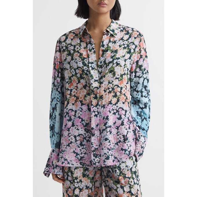 Reiss Serena Printed Floral Blouse Taglia: 4 | Magliette intime Outlet | Donna