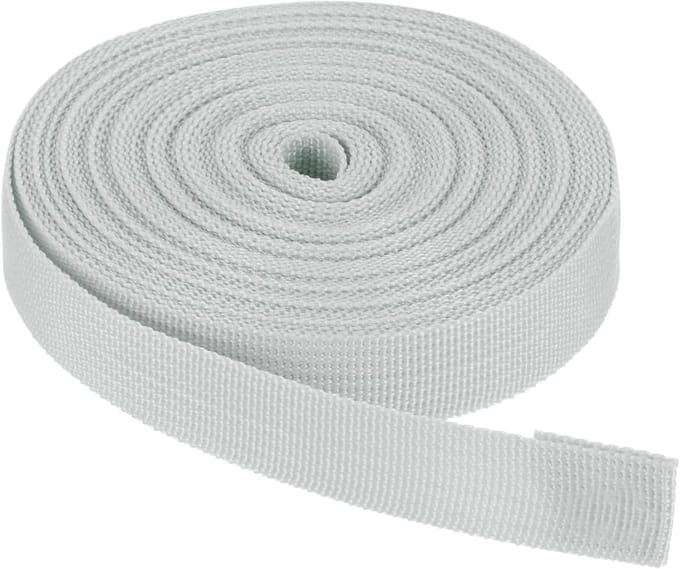 Nylon Riem - Poly Vlakke Band - Doe-het-zelf Projecten - Strakke Weving - 10 meter x 2 cm - Zilverkleurig