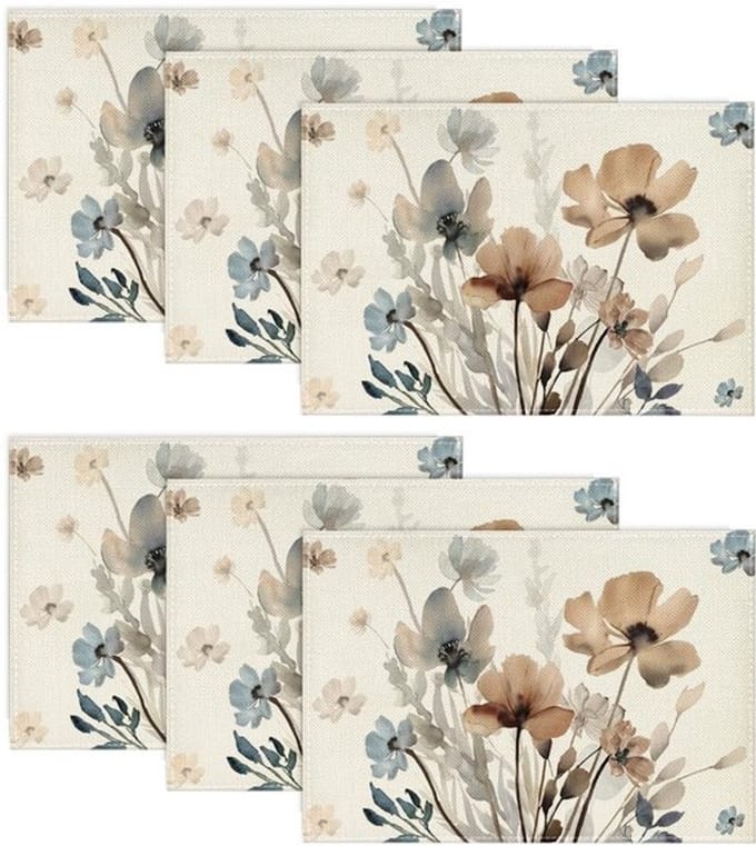 Dailygoody - Placemat - Set van 6 - Wasbaar en antislip - 30 x 45 cm