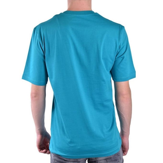 Moschino Heren Couture Glanzend Logo T-Shirt (Teal)