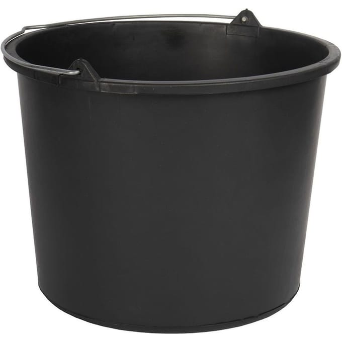 Talen Tools Bouwemmer 12 Liter Zwart Met Handvat