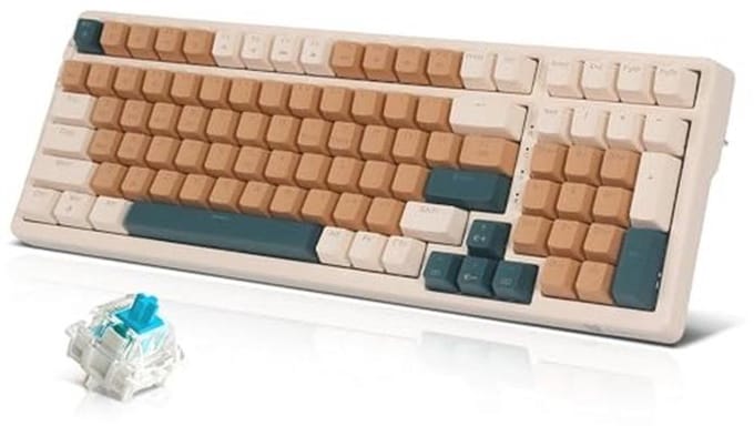 Mechanisch Draadloos Gaming Toetsenbord met LED Backlighting - 100 Toetsen US Layout