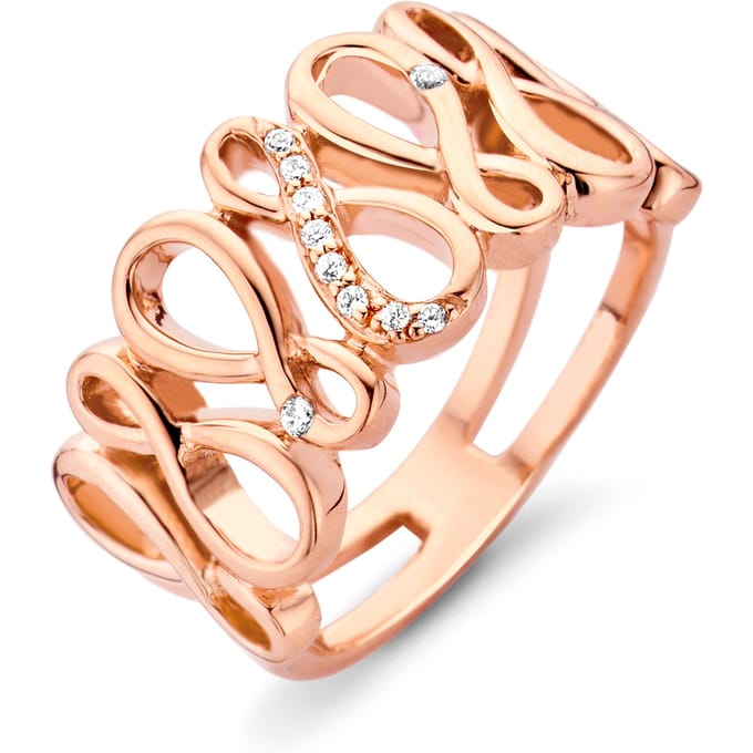 Orphelia Dames 925 Sterling Zilveren Ring - Roze ZR-7123/RG