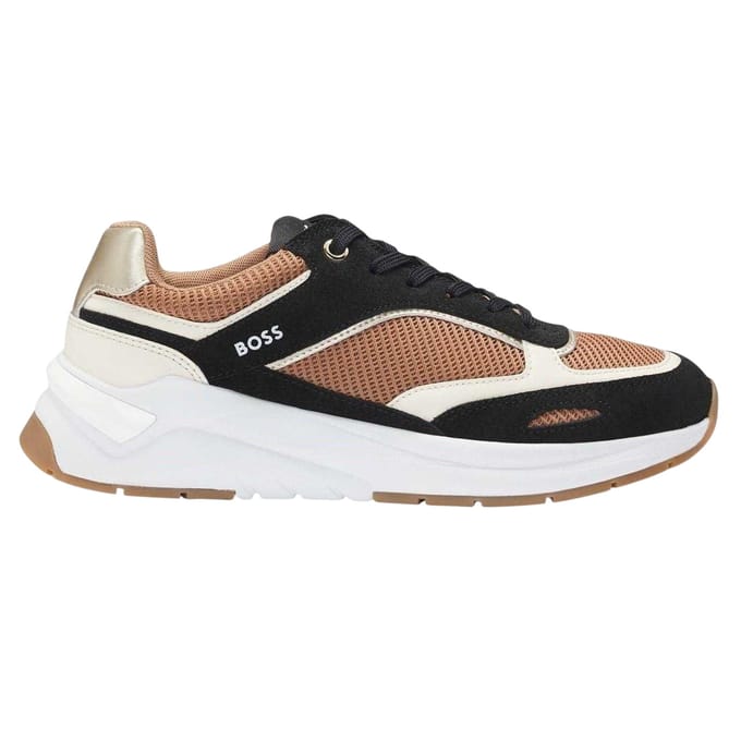 Boss Dames/Dames Skylar Suède Trainers (Medium Beige)