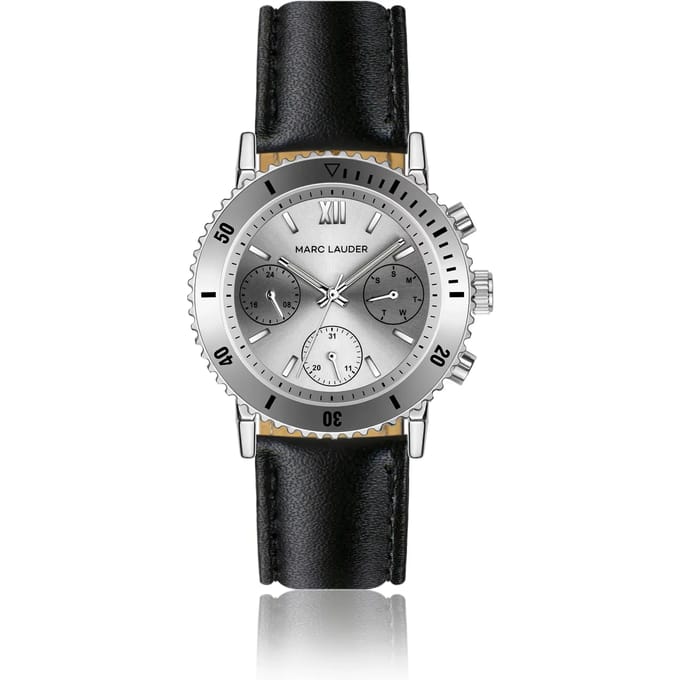 Horloge met leren band Marc Lauder Prague
