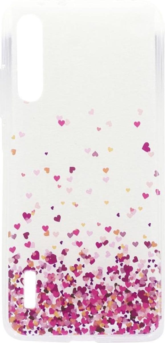 Shop4 - Xiaomi Mi A3 Hoesje - Zachte Back Case Hartjes