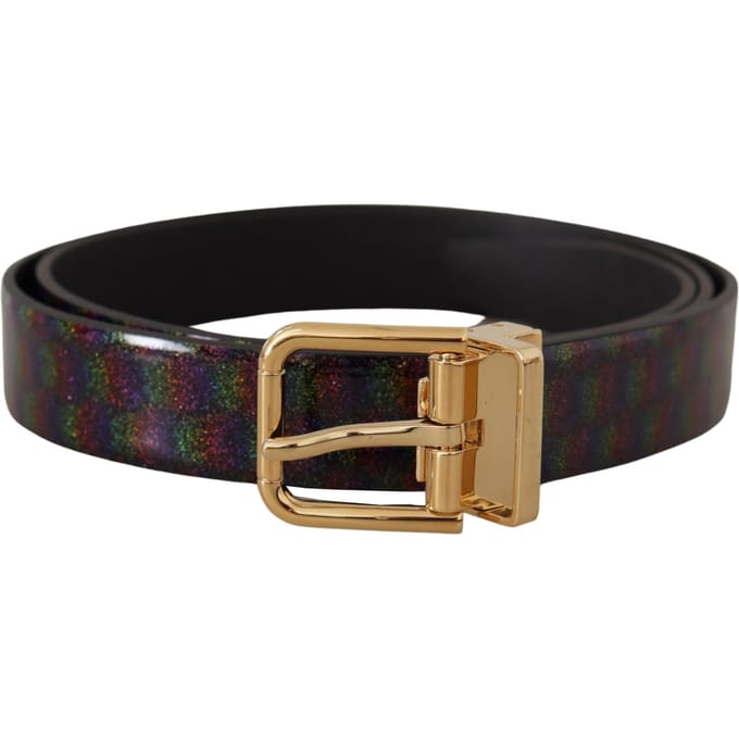 Regenboog Glitter Patenten Leren Riem