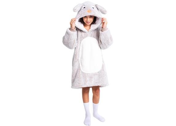 Sweat-couverture surdimensionné pour enfants Lapin Douillet Noxxiez CH321 white