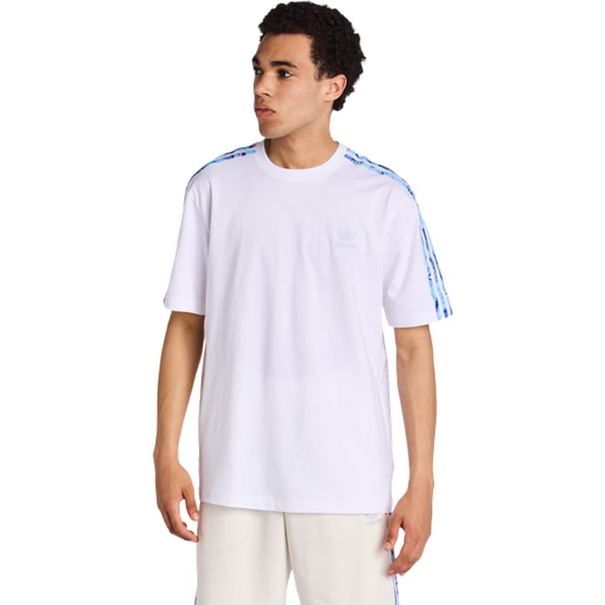 Adidas Summer Prints T-shirts Heren - Wit - Maat S - Katoen Jersey