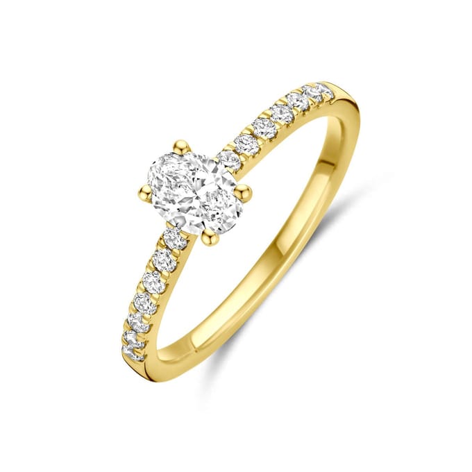14K Geelgouden Ring Lab Grown Diamant 0.58ct G VS – 4034723