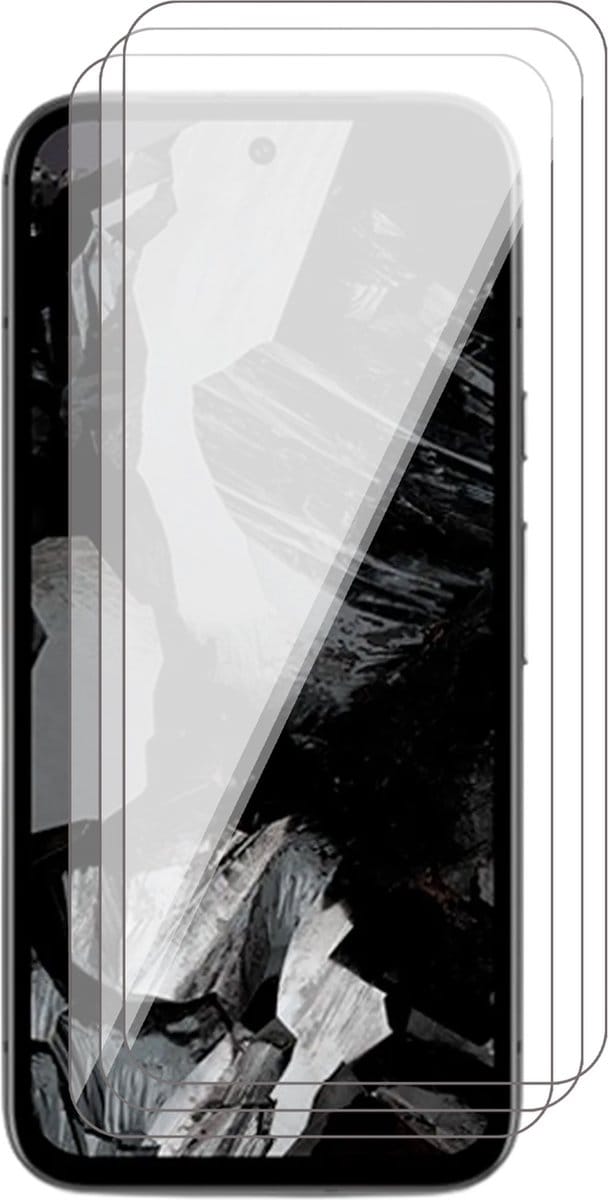Screenprotector geschikt voor Google Pixel 8a - 3x Glas Screen Protector