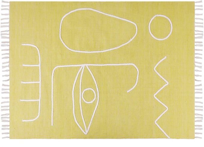 YAVU - Vloerkleed - Geel - 140 x 200 cm - Polyester