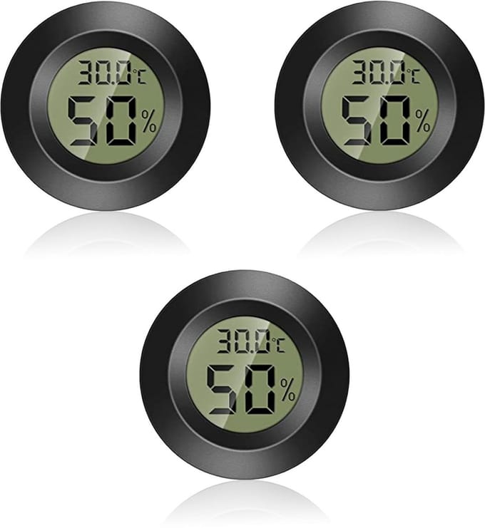 Mini Digitale Thermometer en Hygrometer voor Binnengebruik - Temperatuur- en Vochtigheidsmeter -50°C tot +70°C - 3 Stuks
