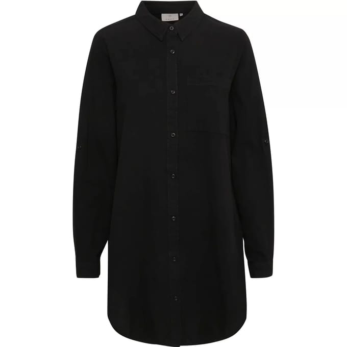 Overhemd met lang mouwen Loose fit Black