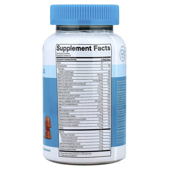 SmartyPants, Tiener Jongen Plus Multi & Omega, Ananas Sinaasappel, 60 Gummies