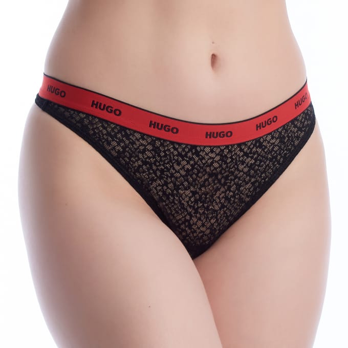 Verpakking van 3 Dameskant Thongs met Logo 50535265