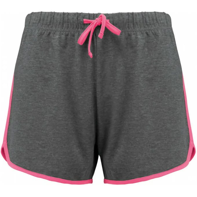 PROACT® Dames sportshort PA1021 - Grey Heather / Fluo Pink - M