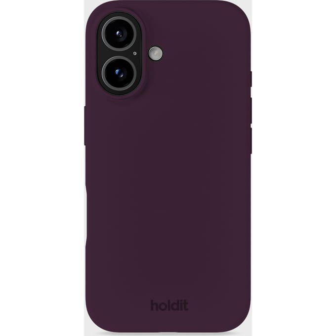 Holdit Silicone Case geschikt voor Apple iPhone 16 - Deep Plum