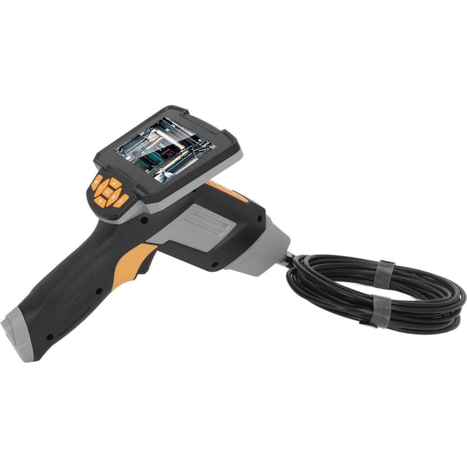 Endoscope d'inspection numérique Endoscope industriel HD Caméra serpent rotative pour maintenance de véhicule 10 mètres gray
