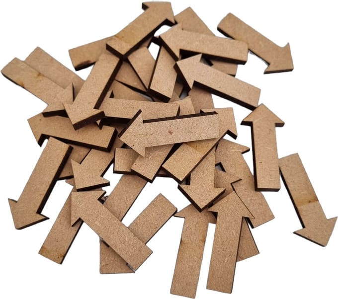 Laser gesneden Pijlen - Pijl - 3mm Mdf - Knutselen - 100 Stuks
