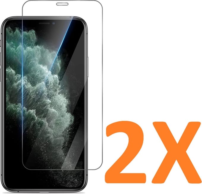 Screenprotector Glas - Tempered Glass Screen Protector - 2x Geschikt voor: Apple iPhone 11 Pro Max