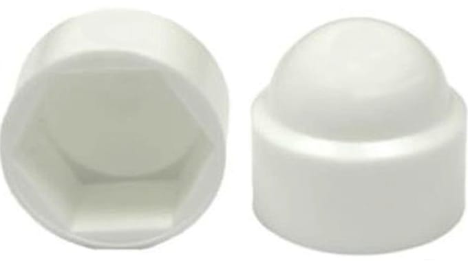 Witte Schroefkap M20 voor Velgen - 1 Stuk