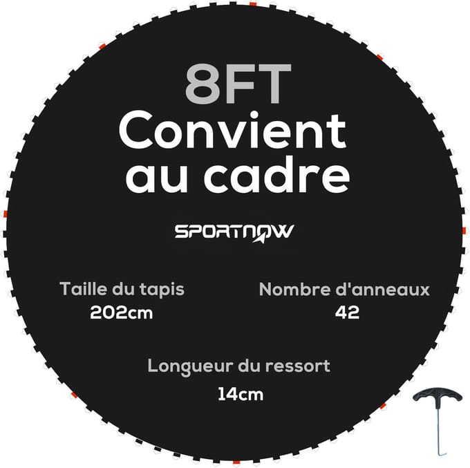 SPORTNOW-Trampolinemat-PP-202x202cm-Zwart