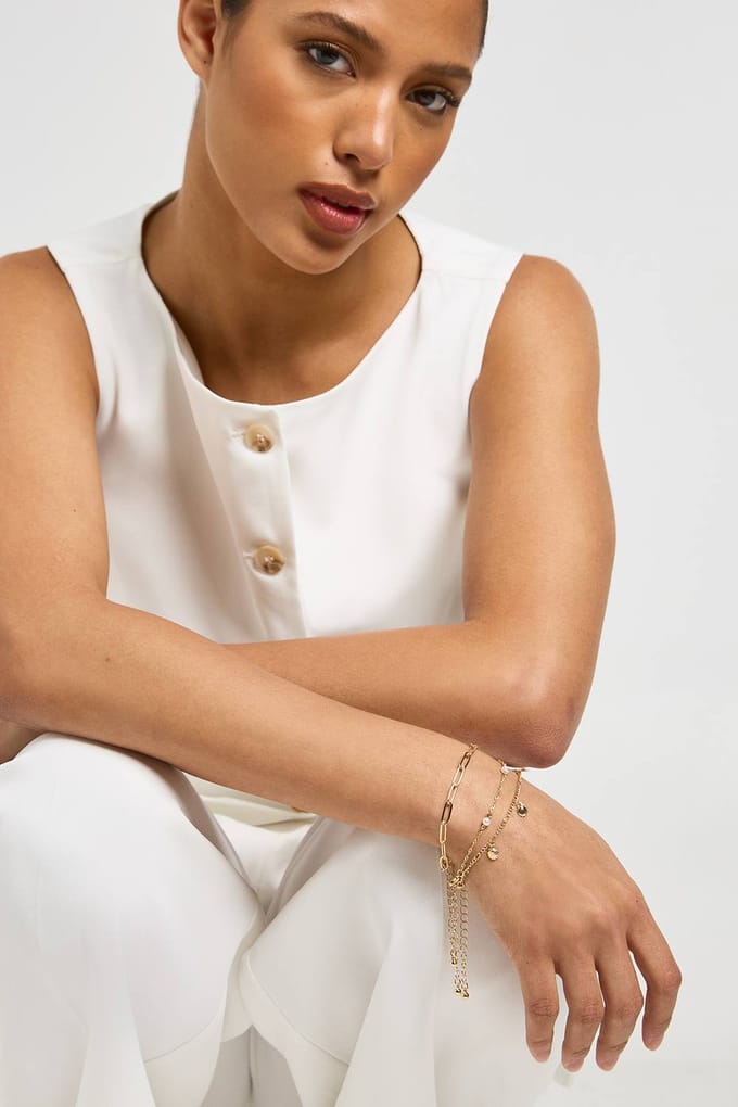 boohoo Dames Armbandenset Met Bedeltjes 3 Stuks | Goud