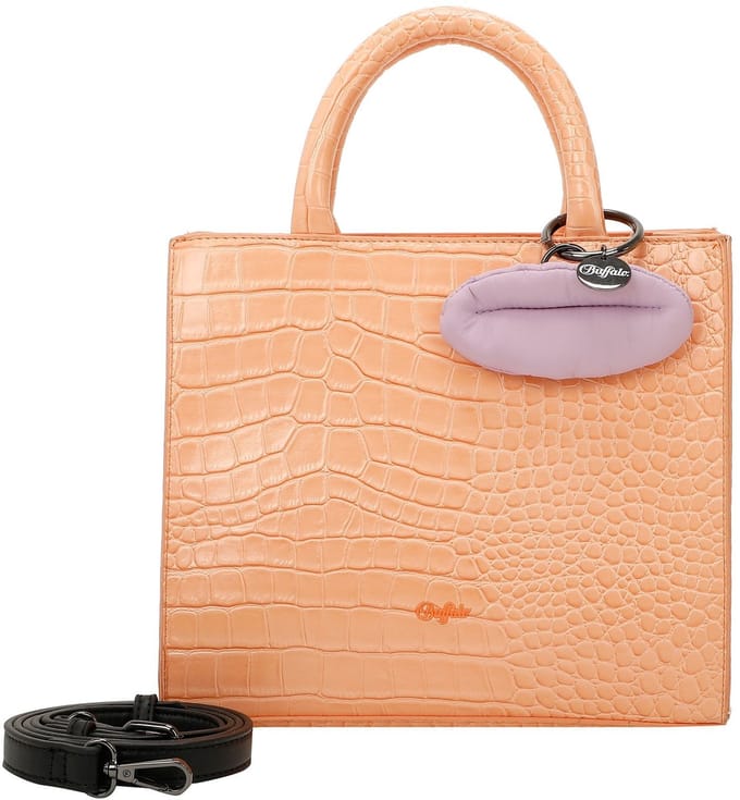 BUFFALO Handtas Schoudertas Croco Big Boxy Collection Shopper Orange Tan Abrikoos