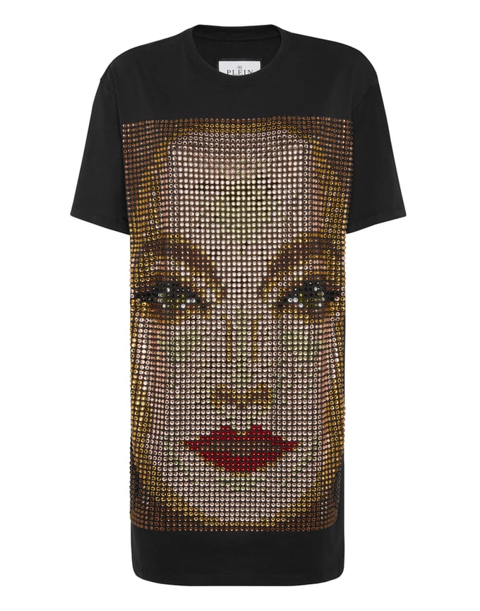 T-Shirt Short Dresses Face