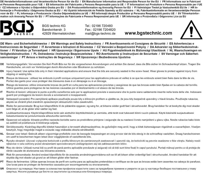 BGS Dopsleutelbit lengte 100 mm 3/8 wigprofiel (voor RIBE) M8