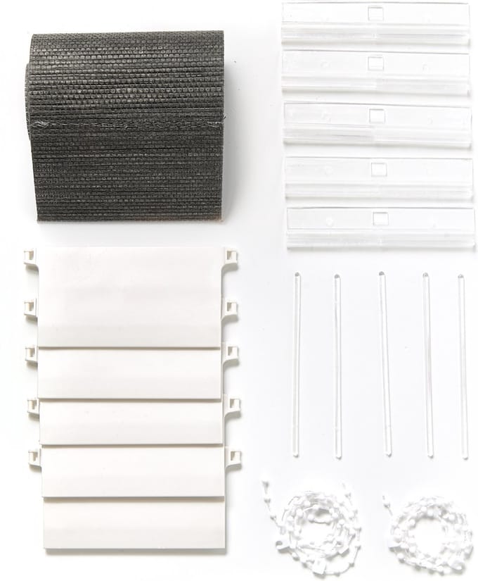 Lamellen set Easy Nature - Transparant - Grey - 40 x 260 - 5 lamellen