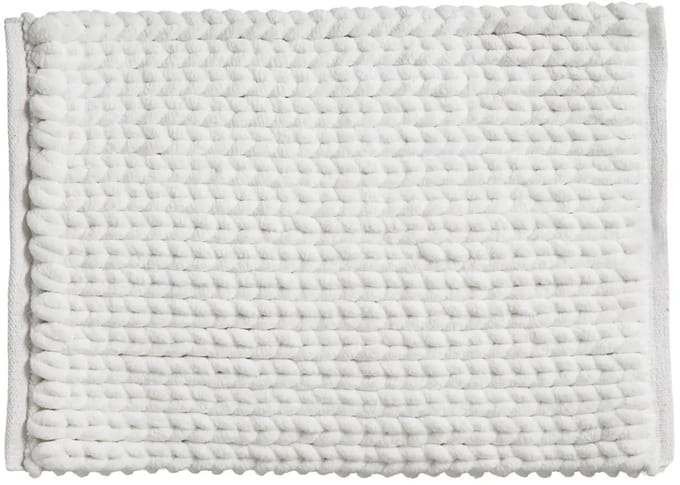 5Five extra dikke kabels Badmat - wit - 50 x 75 cm - Badkamer kleedjes - dikte van 2.2 cm