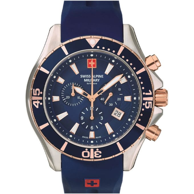 Swiss Alpine Military Quartz Chronograph 7040.9855 10ATM 45MM