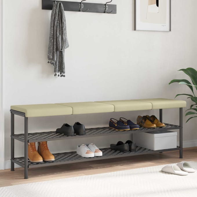 vidaXL - Bankkussen - 4 - st - Kunstleer - Crèmekleurig - Diepte - 35 - cm